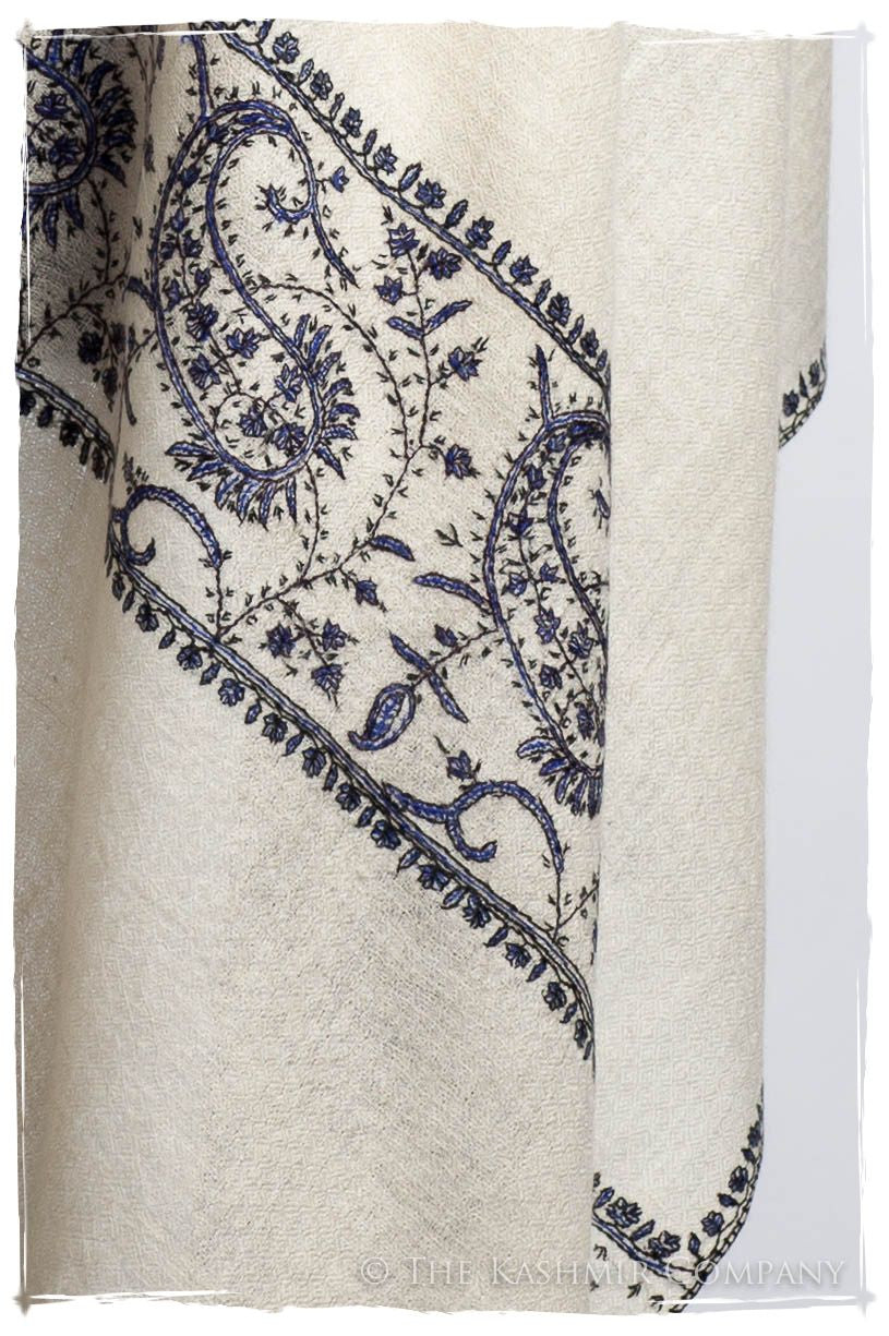 Frontière Rivière Bleu Noir L'amour Soft Cashmere Scarf/Shawl