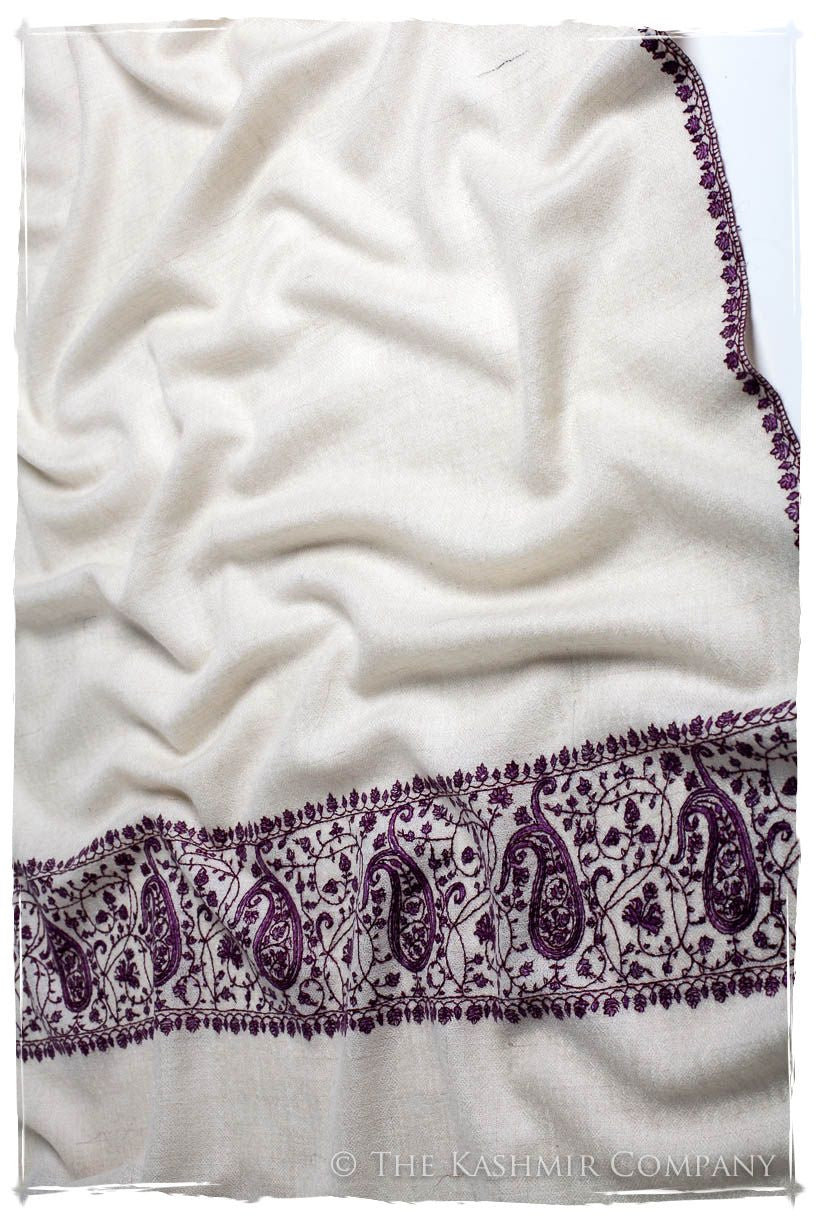 Frontière d'Paisley Bordeaux L'amour Soft Cashmere Scarf/Shawl
