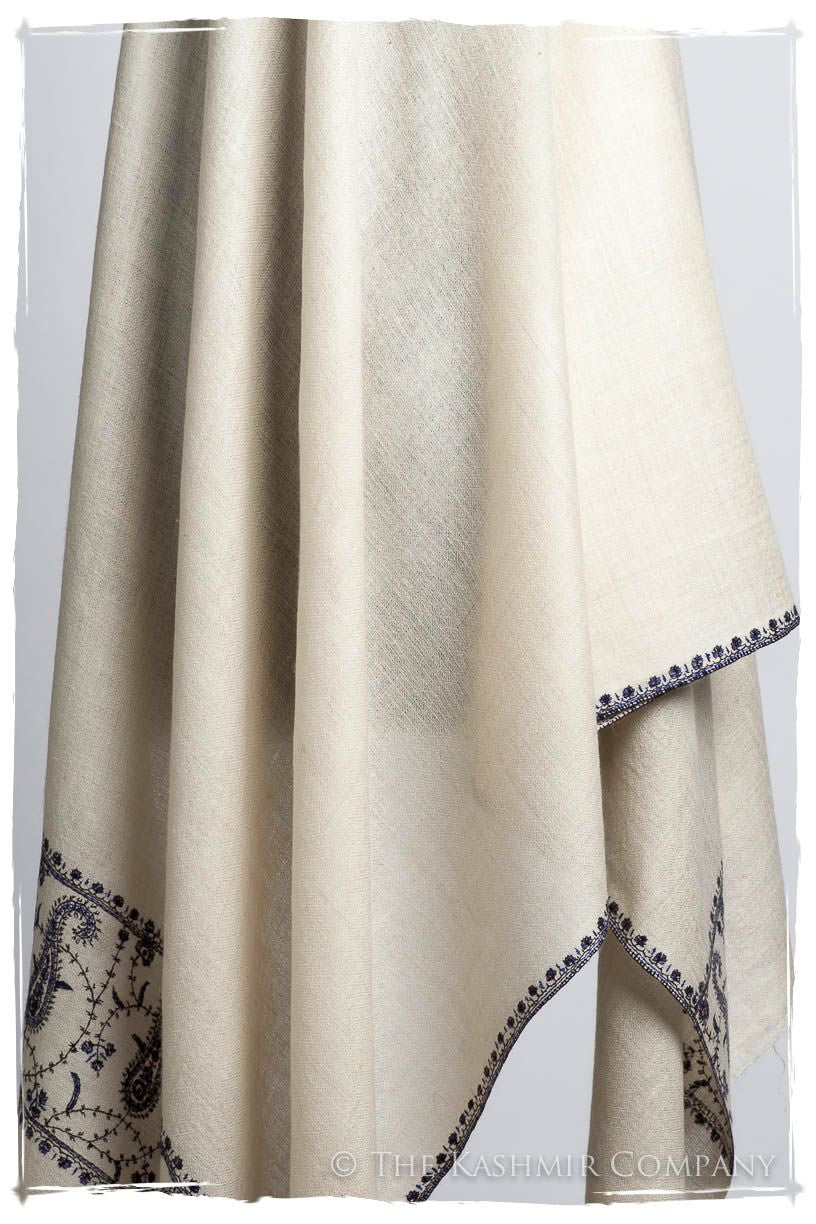 Frontière Jardin Bleu Noir L'amour Soft Cashmere Scarf/Shawl
