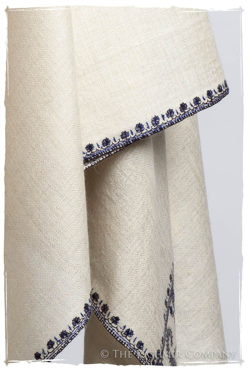 Frontière Jardin Bleu Noir L'amour Soft Cashmere Scarf/Shawl