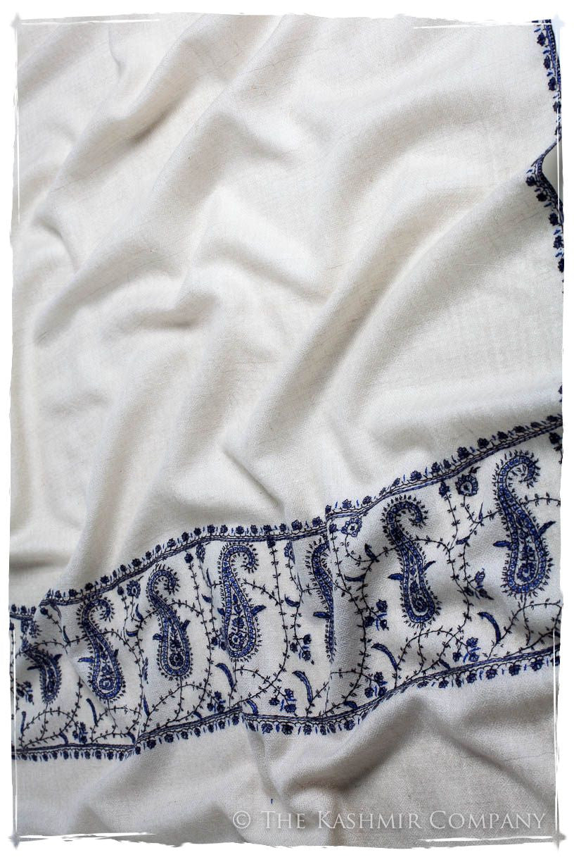 Frontière Jardin Bleu Noir L'amour Soft Cashmere Scarf/Shawl
