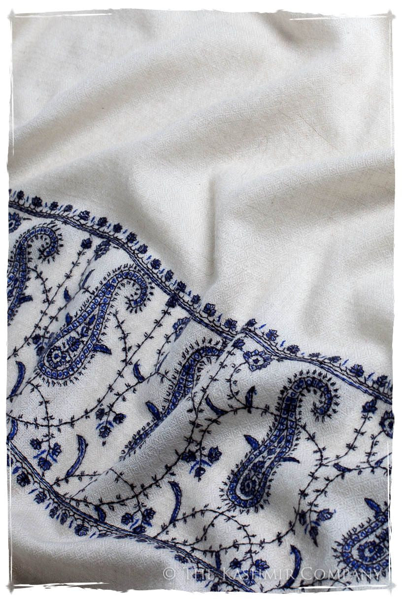 Frontière Jardin Bleu Noir L'amour Soft Cashmere Scarf/Shawl