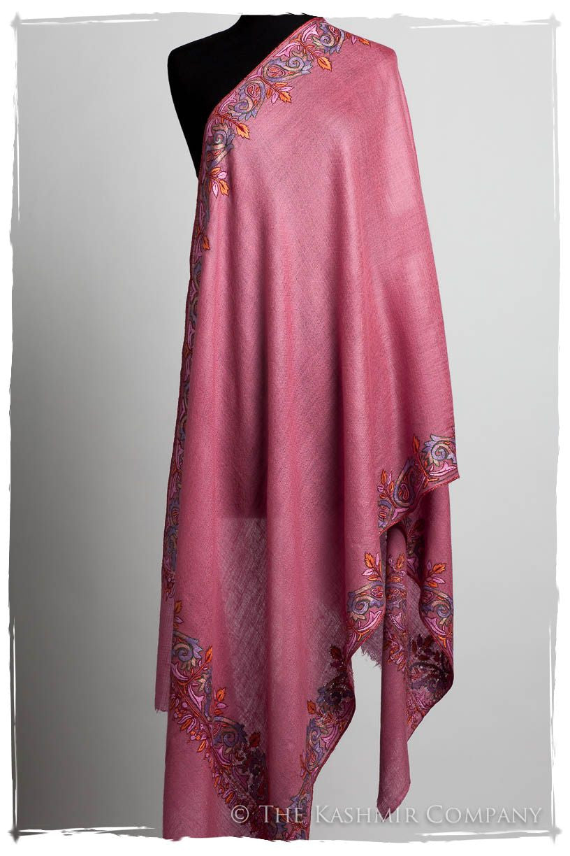 Orient Frontière Wild Rose L'amour Soft Cashmere Scarf/Shawl