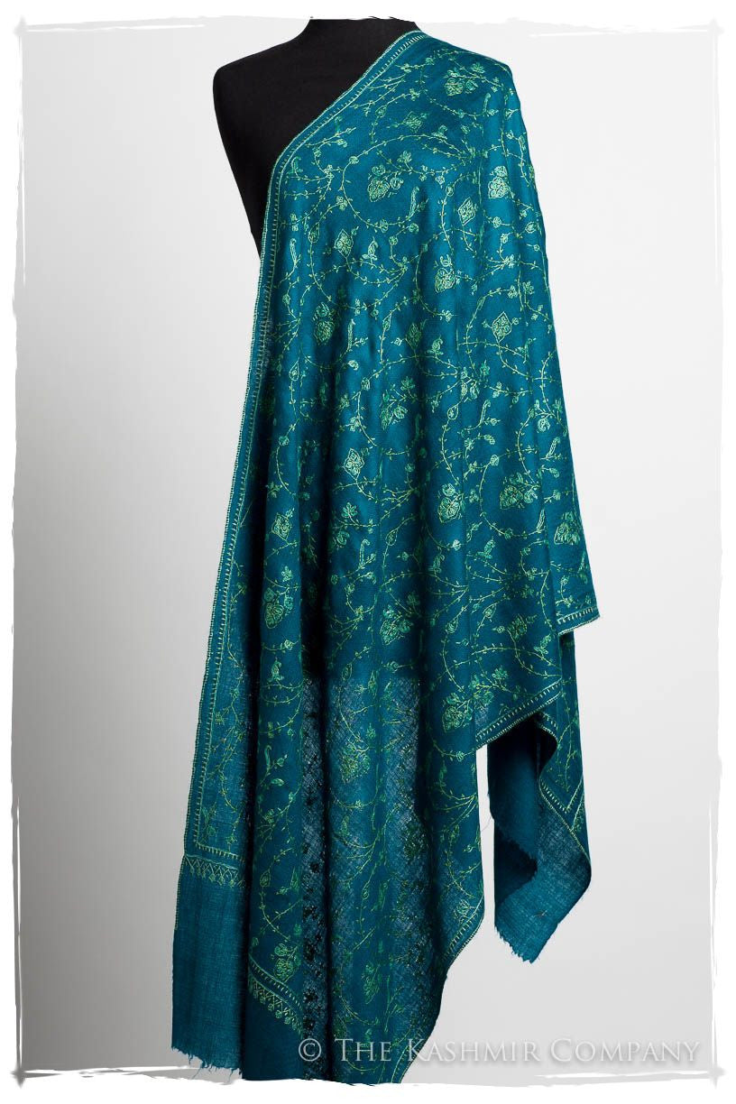 Bijoux Mosaic Bleu Jardin L'amour Soft Cashmere Scarf/Shawl