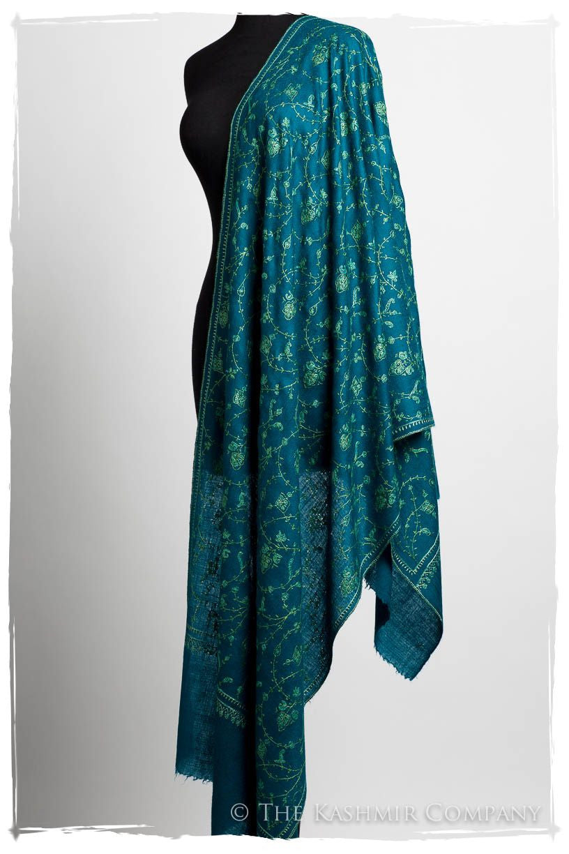 Bijoux Mosaic Bleu Jardin L'amour Soft Cashmere Scarf/Shawl