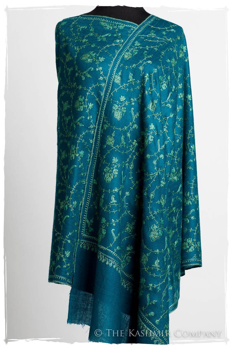 Bijoux Mosaic Bleu Jardin L'amour Soft Cashmere Scarf/Shawl