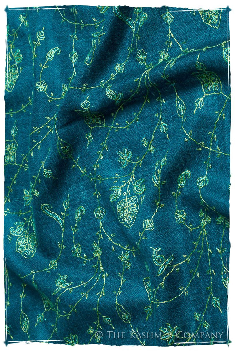 Bijoux Mosaic Bleu Jardin L'amour Soft Cashmere Scarf/Shawl