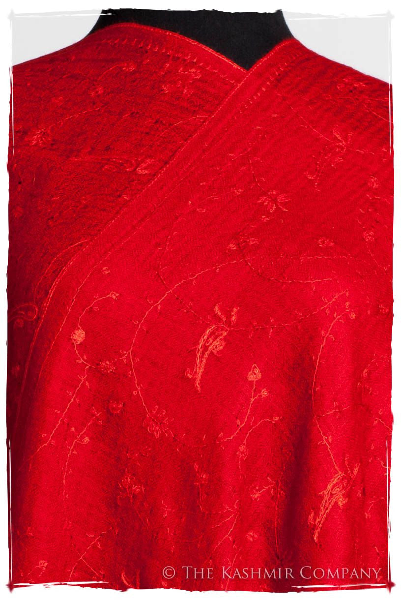 Bijou Rouge Paisley L'amour Soft Cashmere Scarf/Shawl