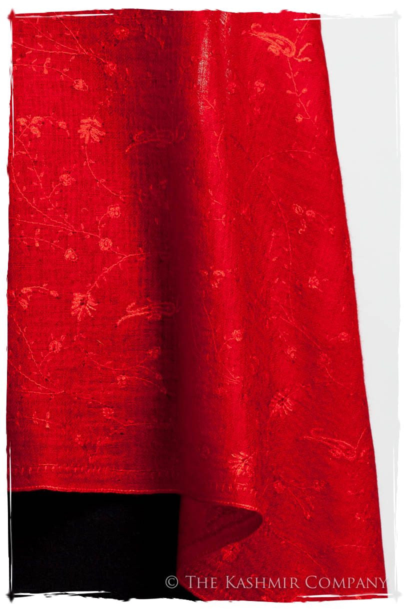 Bijou Rouge Paisley L'amour Soft Cashmere Scarf/Shawl