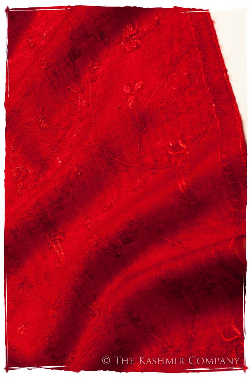 Bijou Rouge Paisley L'amour Soft Cashmere Scarf/Shawl
