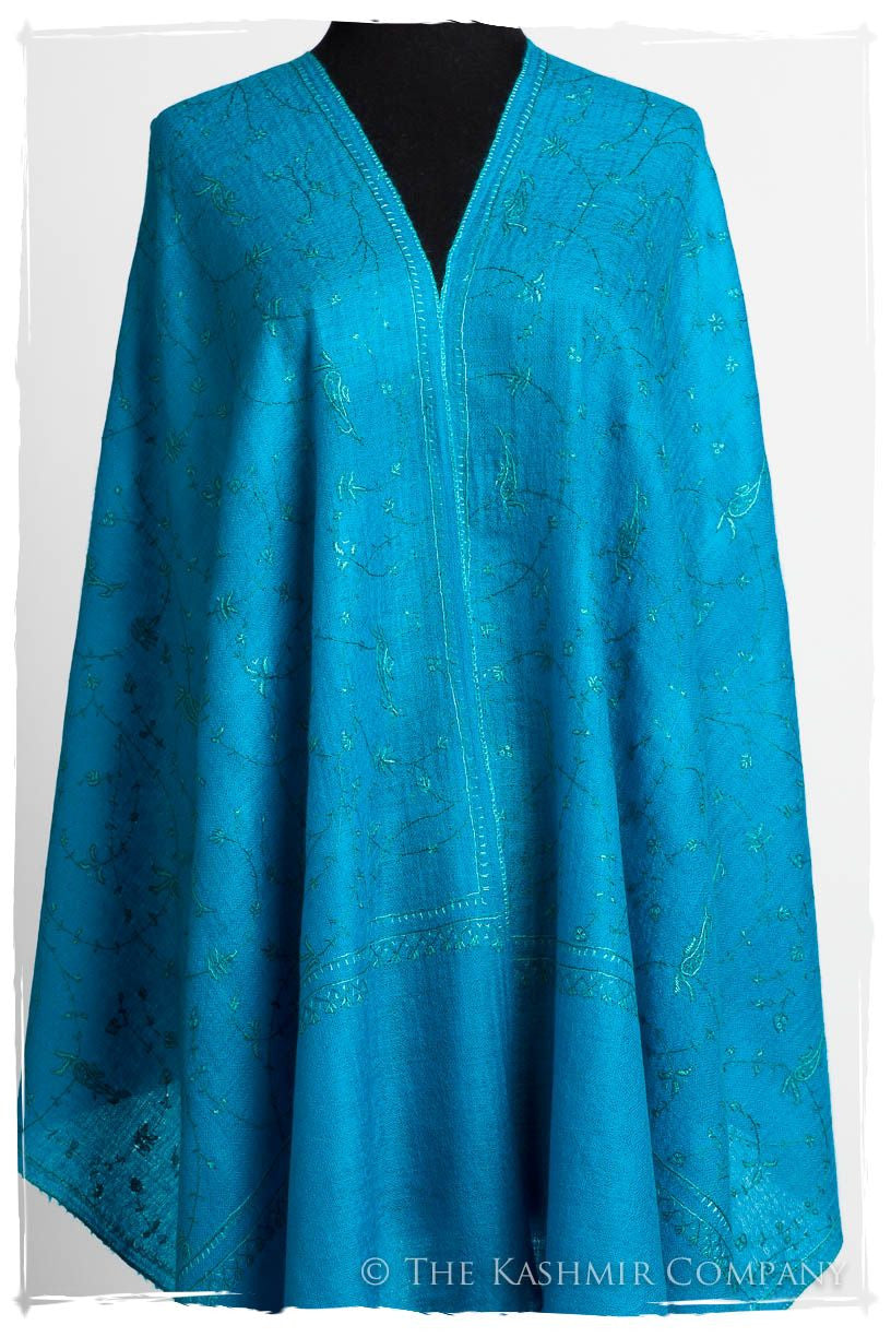 Mosaic Bleu Paisley L'amour Soft Cashmere Scarf/Shawl