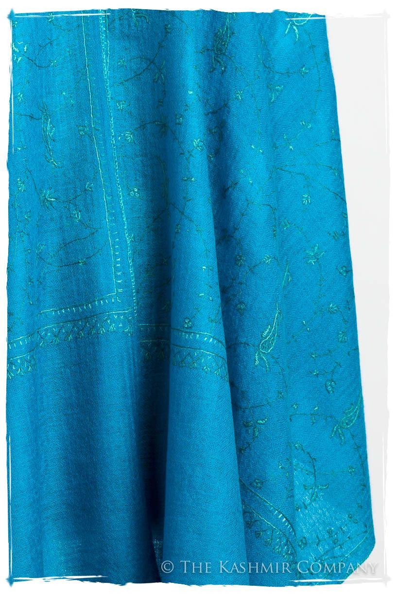 Mosaic Bleu Paisley L'amour Soft Cashmere Scarf/Shawl