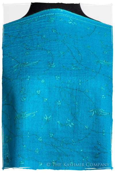 Mosaic Bleu Paisley L'amour Soft Cashmere Scarf/Shawl