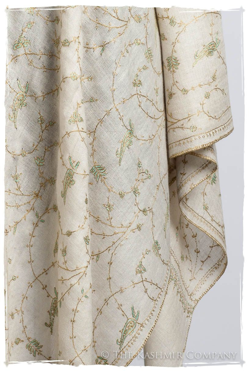 Porcelain d'Ivoire Paisley L'amour Soft Cashmere Scarf/Shawl