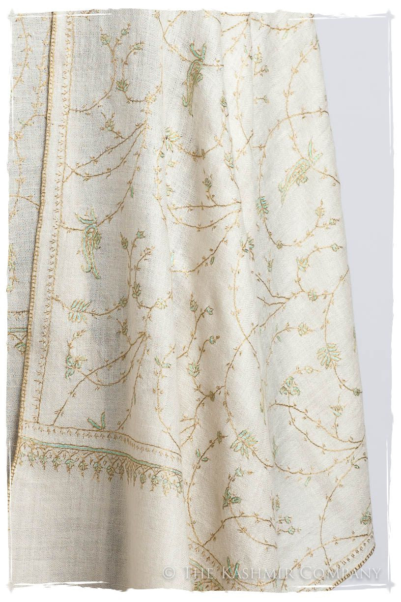 Porcelain d'Ivoire Paisley L'amour Soft Cashmere Scarf/Shawl