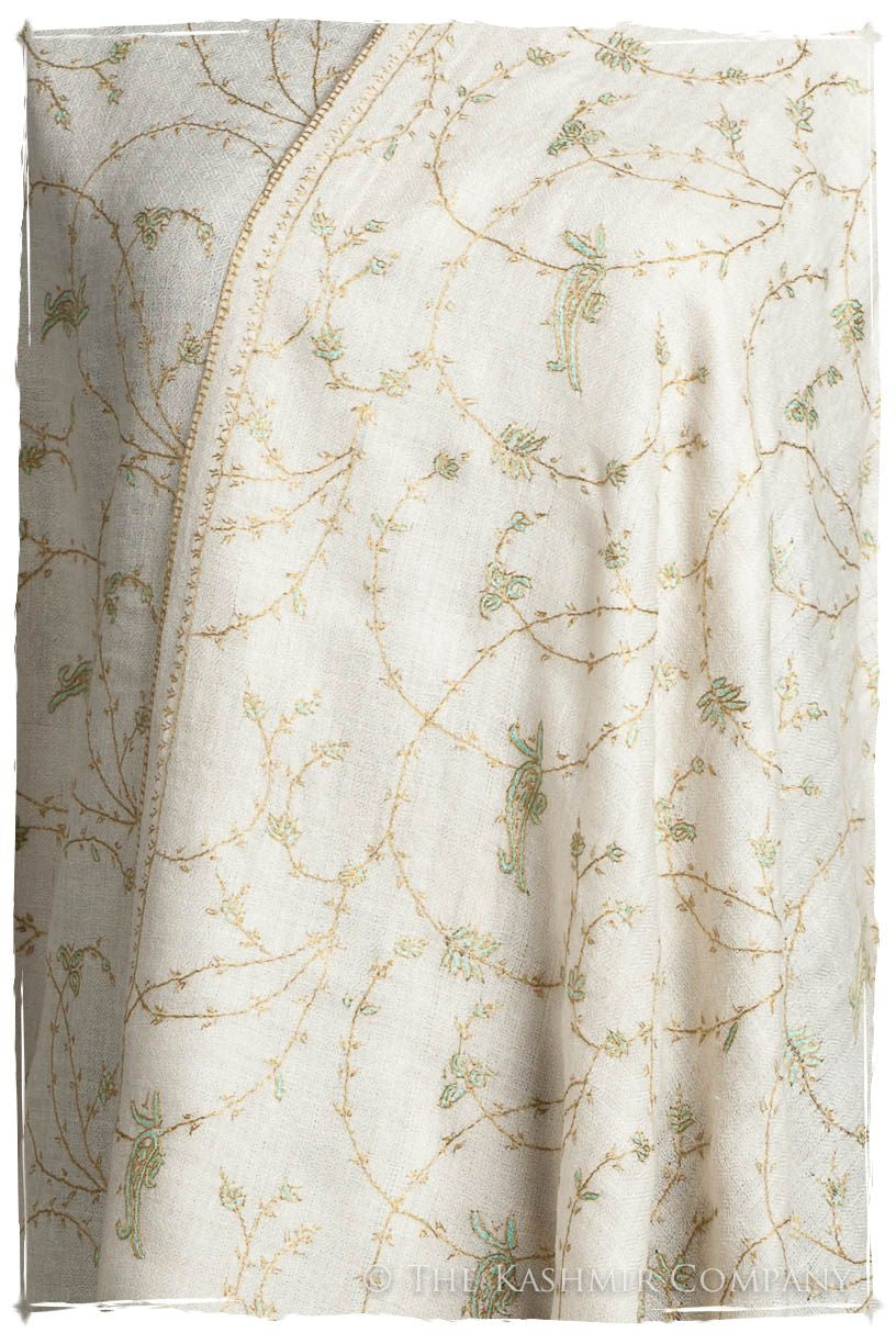 Porcelain d'Ivoire Paisley L'amour Soft Cashmere Scarf/Shawl