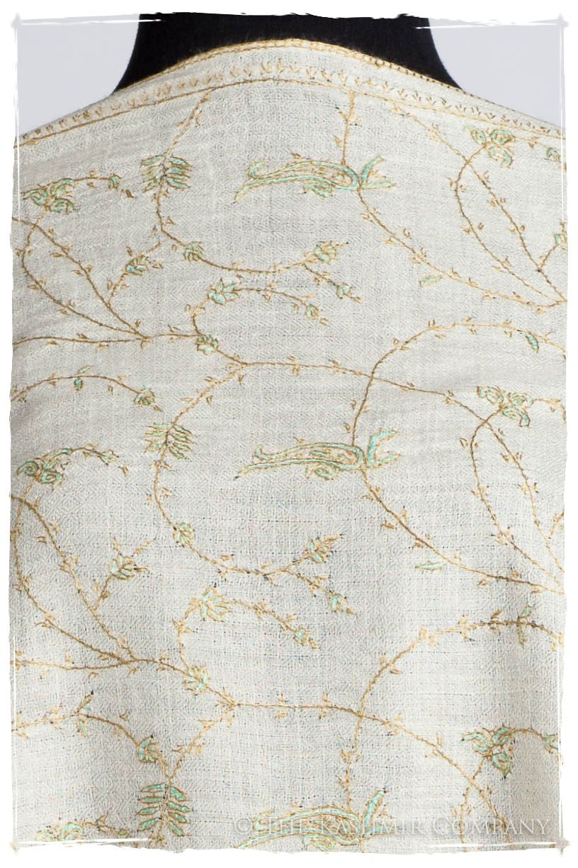 Porcelain d'Ivoire Paisley L'amour Soft Cashmere Scarf/Shawl