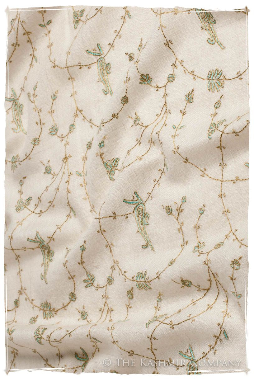 Porcelain d'Ivoire Paisley L'amour Soft Cashmere Scarf/Shawl