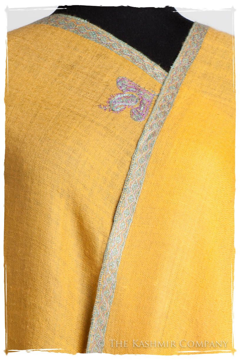 Frontière Mimosa Bleu L'amour Soft Cashmere Scarf/Shawl