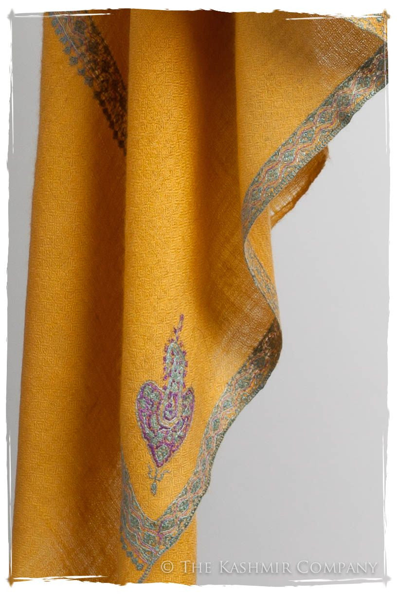 Frontière Mimosa Bleu L'amour Soft Cashmere Scarf/Shawl