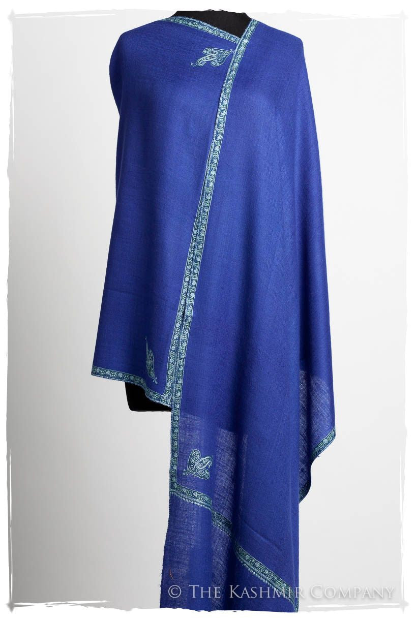 Frontière Victoria Bleu L'amour Soft Cashmere Scarf/Shawl