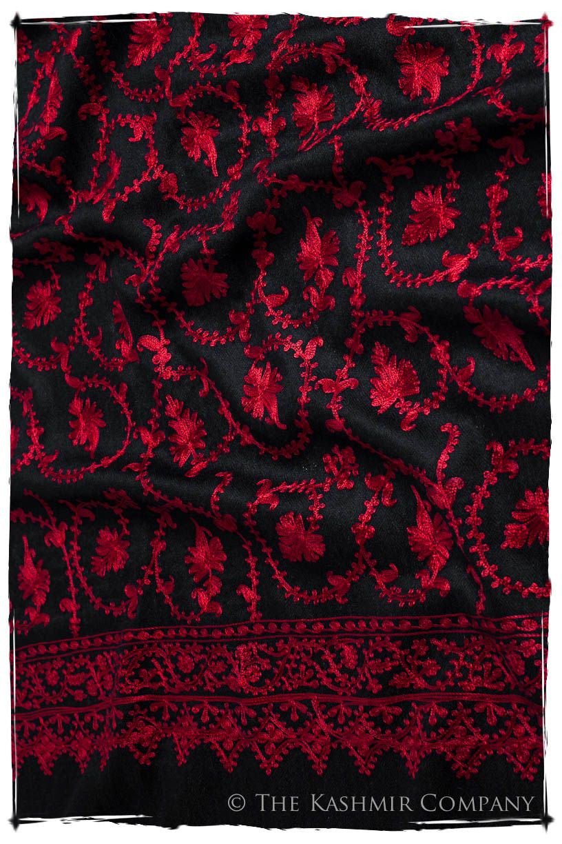 The Sophistiqué Rouge Ebony Jardin Shawl