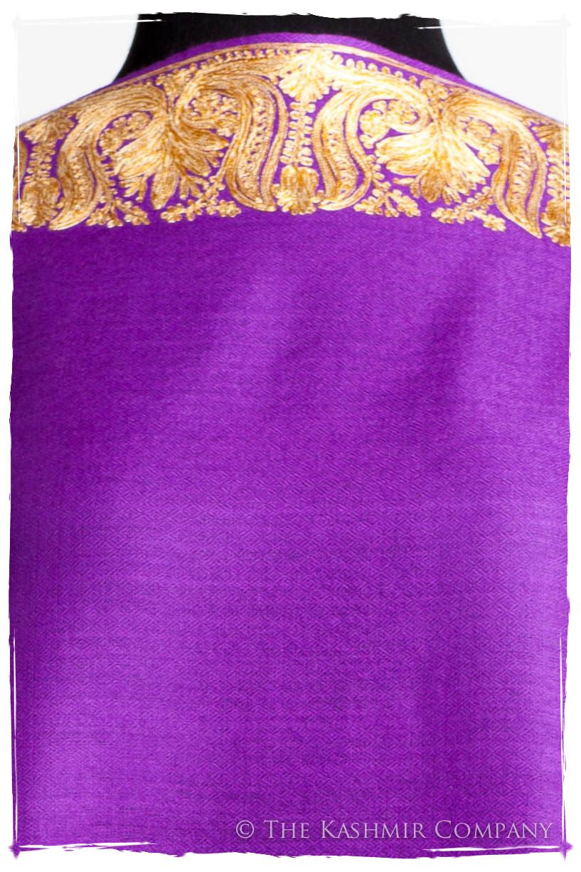 The Sophistiqué Oro Lilac Lotus Frontière Shawl