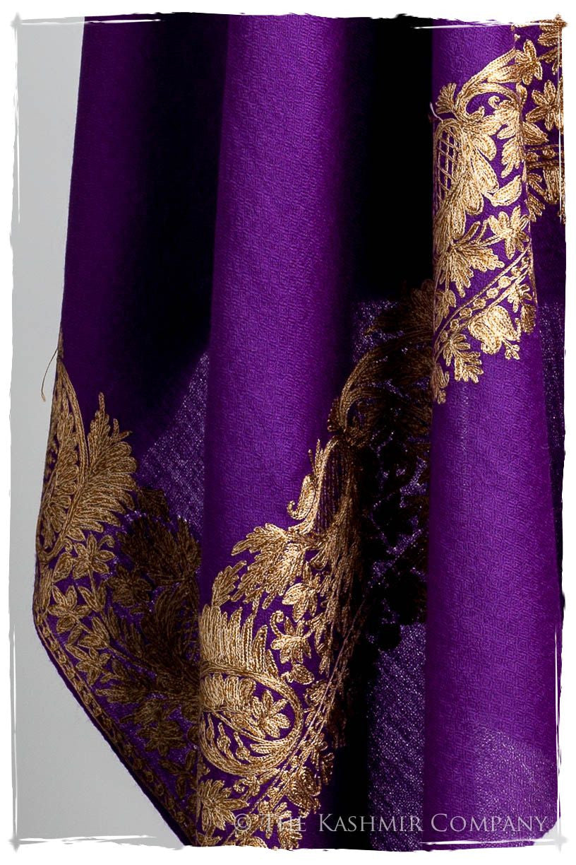 The Sophistiqué Oro Lilac Jardin Frontière Shawl