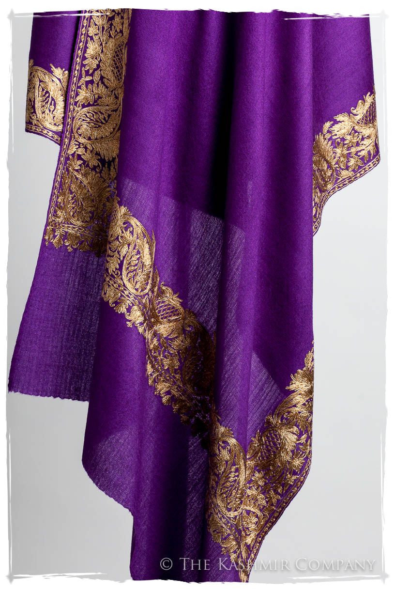 The Sophistiqué Oro Lilac Jardin Frontière Shawl