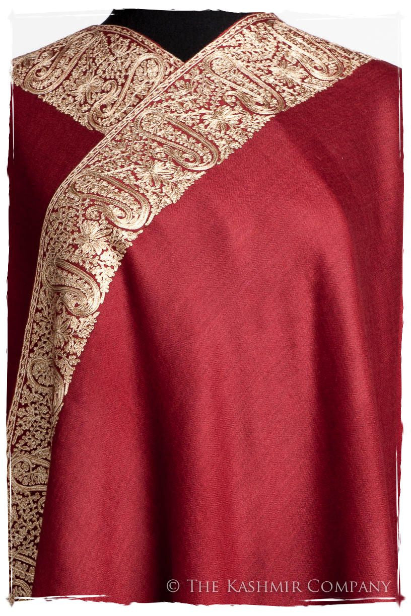 The Sophistiqué Bordeaux Paisley Frontière Shawl