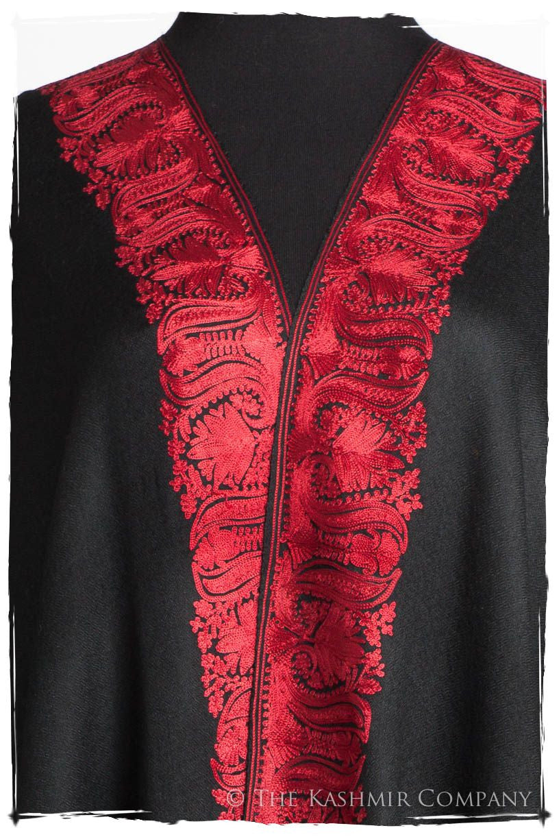 The Sophistiqué Rouge Lotus Frontière Shawl
