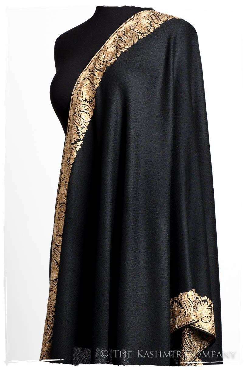 The Sophistiqué Oro Lotus Frontière Shawl