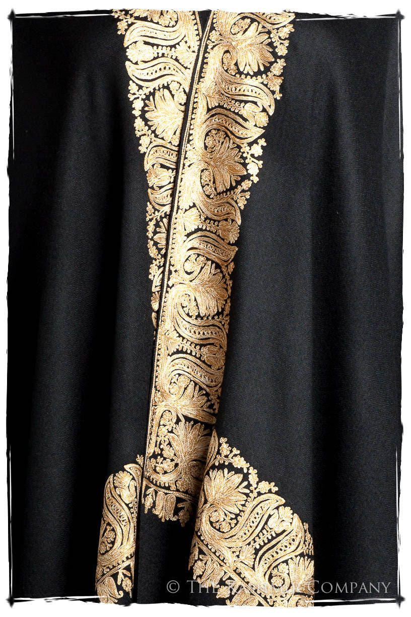 The Sophistiqué Oro Lotus Frontière Shawl
