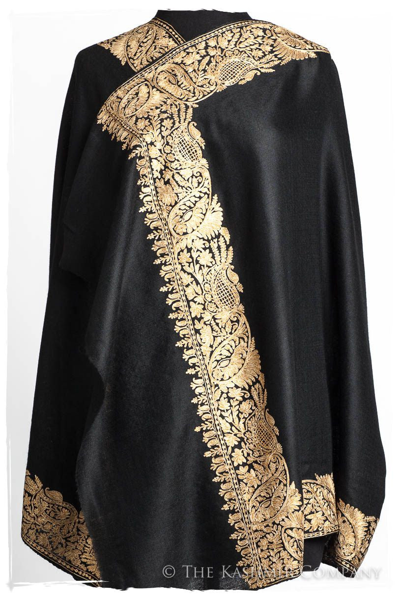 The Sophistiqué Oro Jardin Frontière Shawl