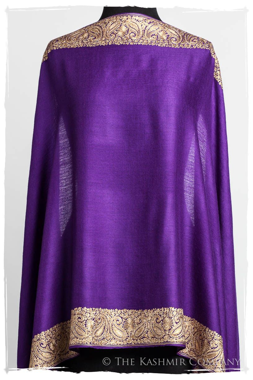The Sophistiqué Royal Lilac Frontière Shawl