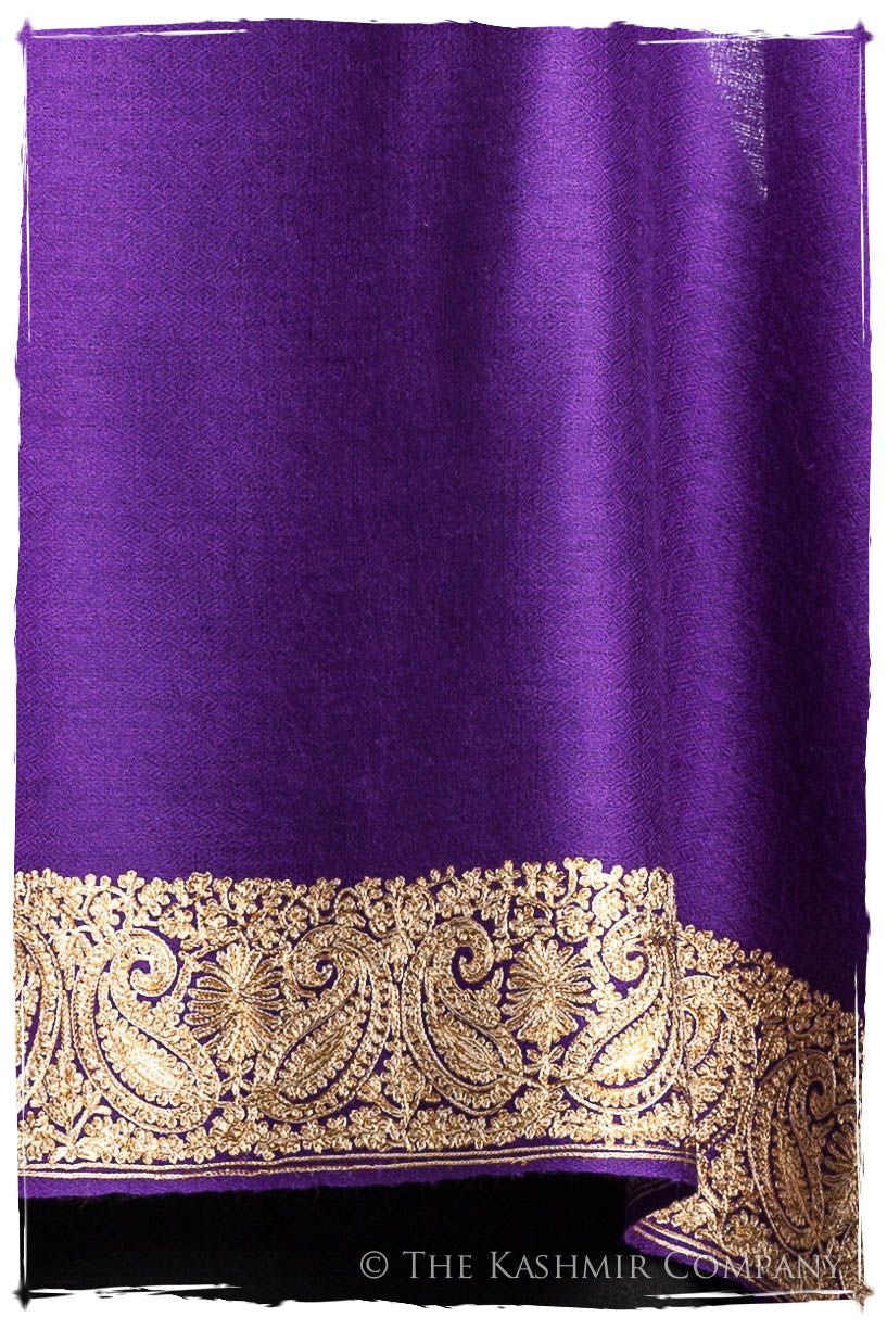 The Sophistiqué Royal Lilac Frontière Shawl