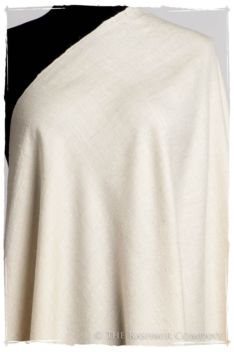 Turtledove Ivory - Le Luxe Simple - Grand Handloom Pashmina Shawl