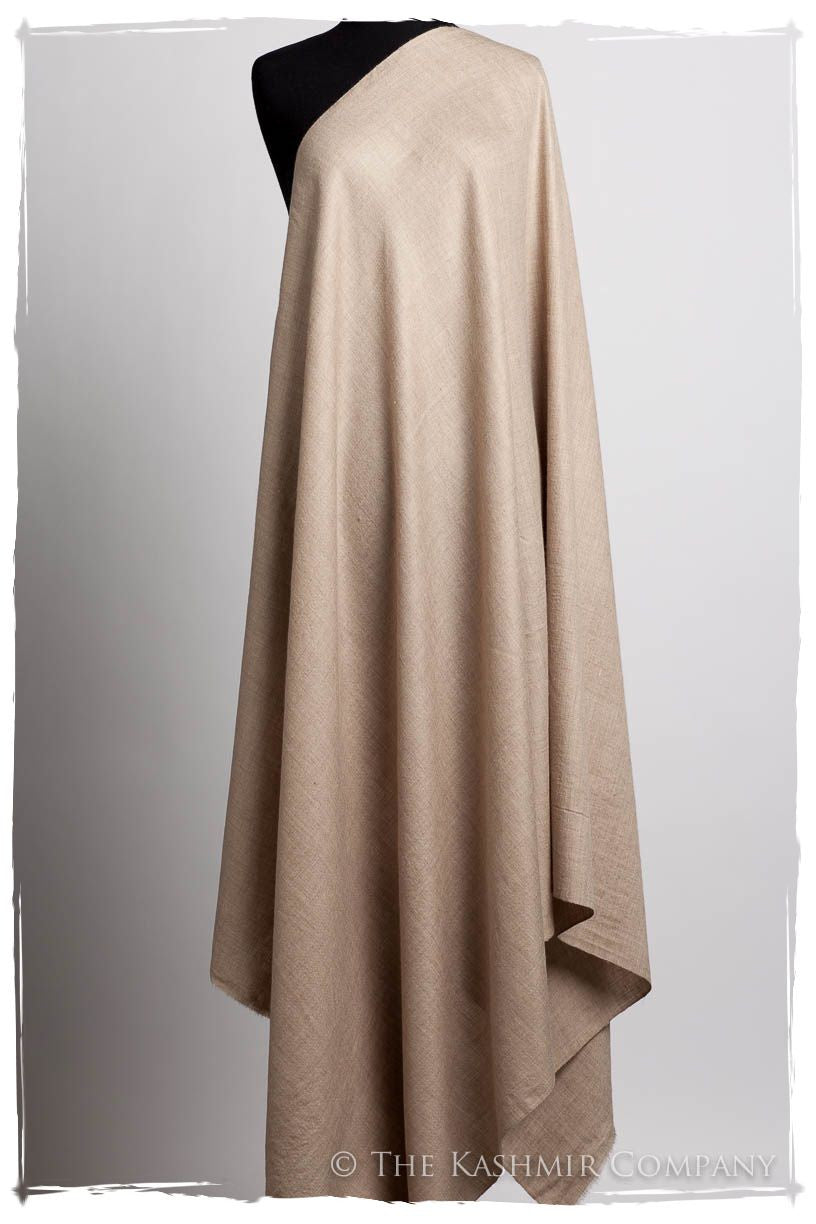 Cuban Sand Taupe - Le Luxe Simple - Grand Handloom Pashmina Shawl
