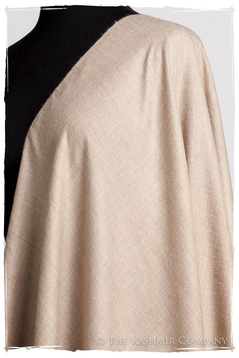 Cuban Sand Taupe - Le Luxe Simple - Grand Handloom Pashmina Shawl