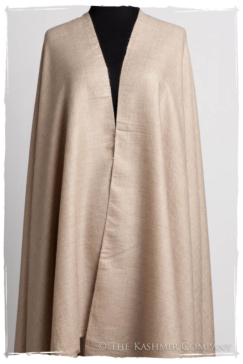 Cuban Sand Taupe - Le Luxe Simple - Grand Handloom Pashmina Shawl