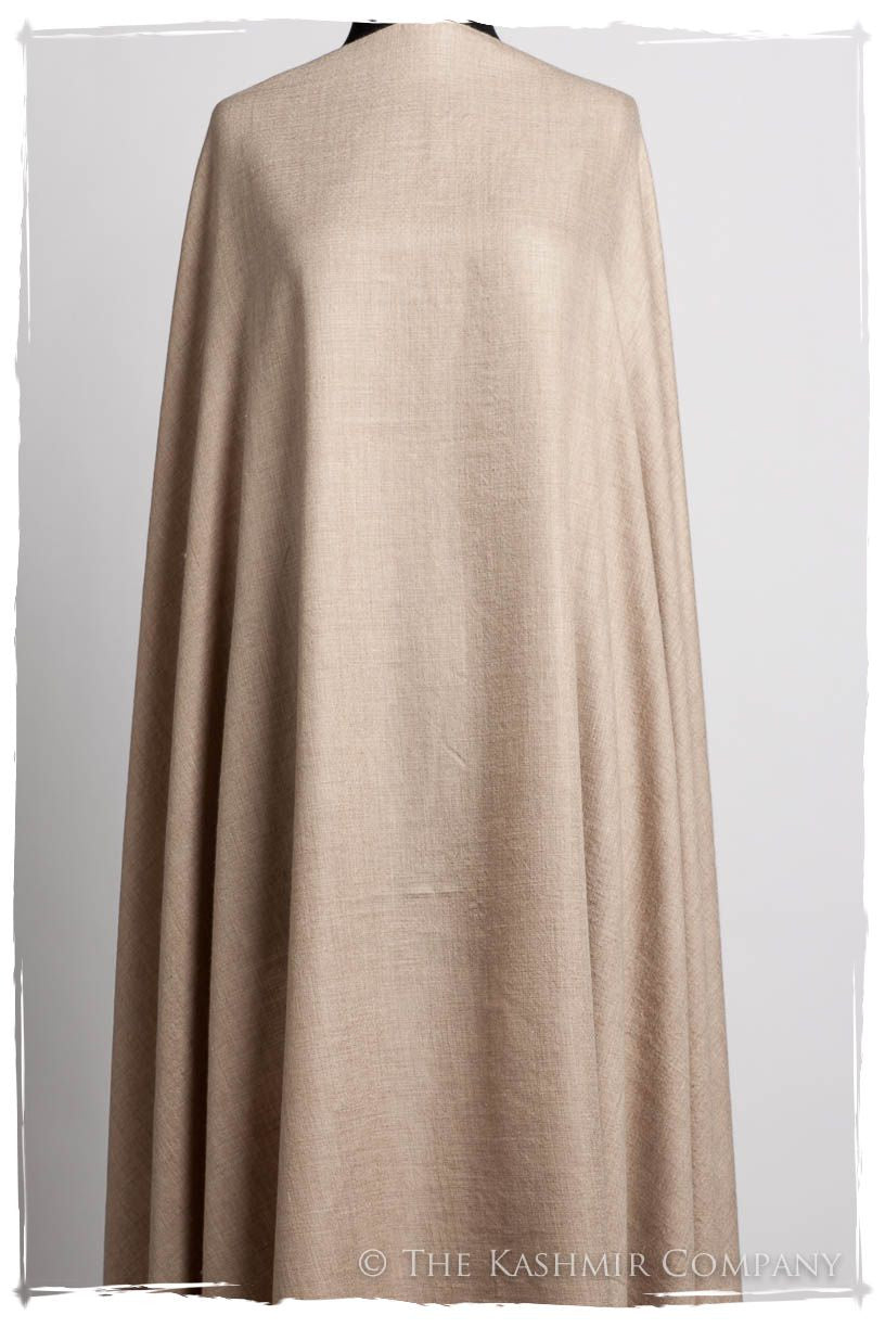 Cuban Sand Taupe - Le Luxe Simple - Grand Handloom Pashmina Shawl