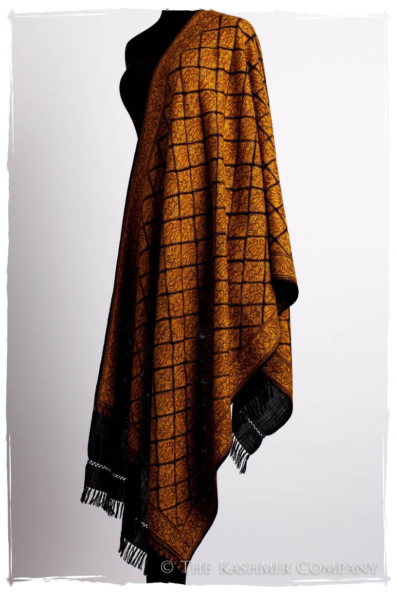 Aztec Mosaïque d'or Paisley Antiquaires Shawl
