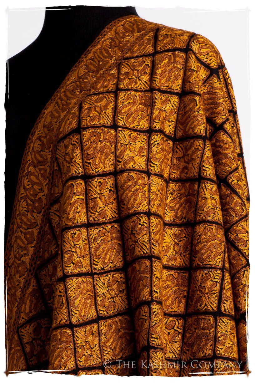 Aztec Mosaïque d'or Paisley Antiquaires Shawl