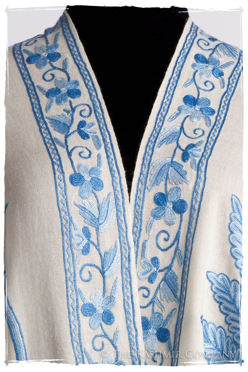Nuances de bleu de l'ivoire Shawl