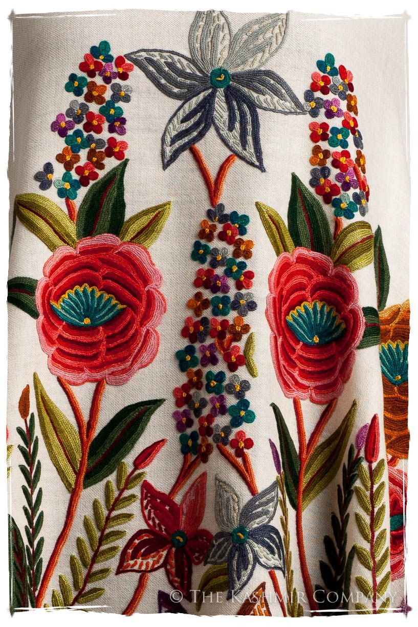 Nouvelle Soirée Belle Roses Ivorie Shawl