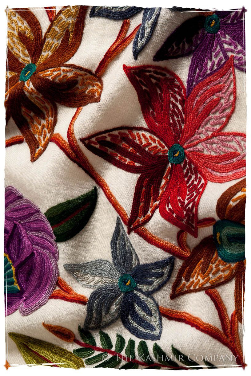 Nouvelle Soirée Belle Roses Ivorie Shawl