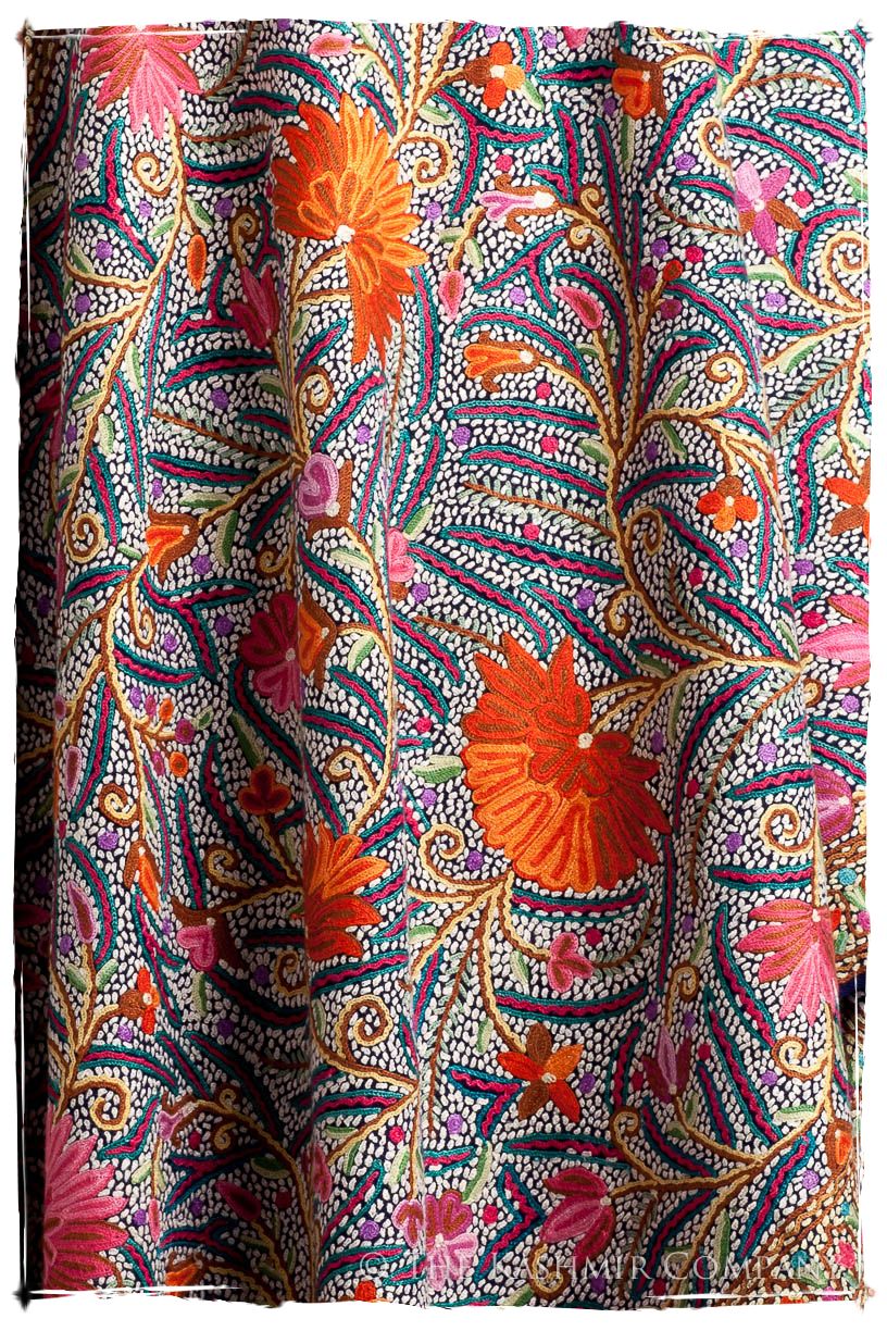 Lotus du lac Cachemire Antiquaires Shawl
