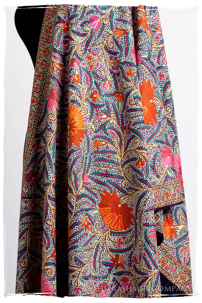Lotus du lac Cachemire Antiquaires Shawl