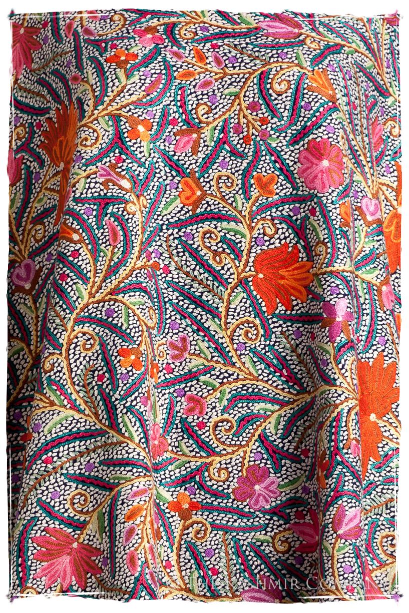 Lotus du lac Cachemire Antiquaires Shawl