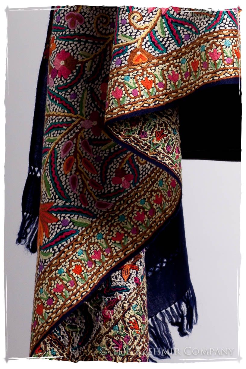 Lotus du lac Cachemire Antiquaires Shawl